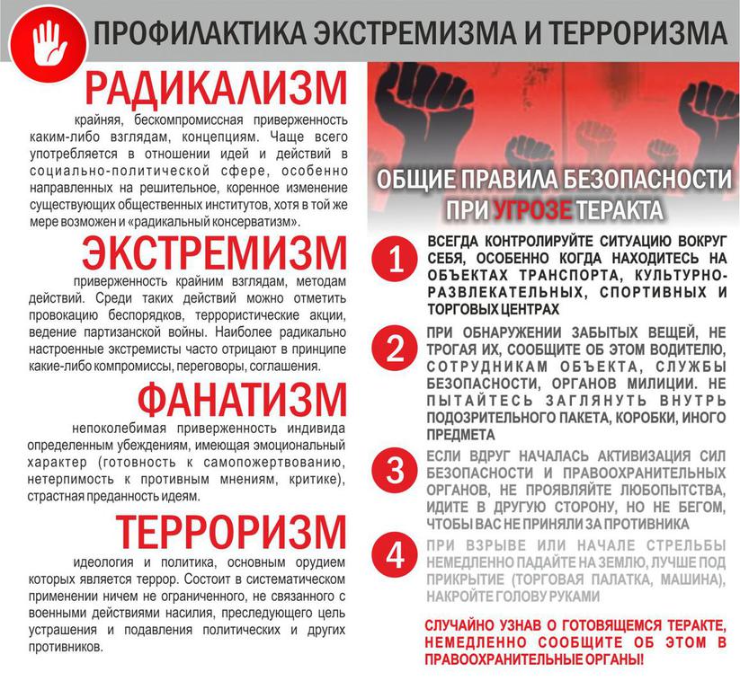 Профилактика терроризма и экстремизма