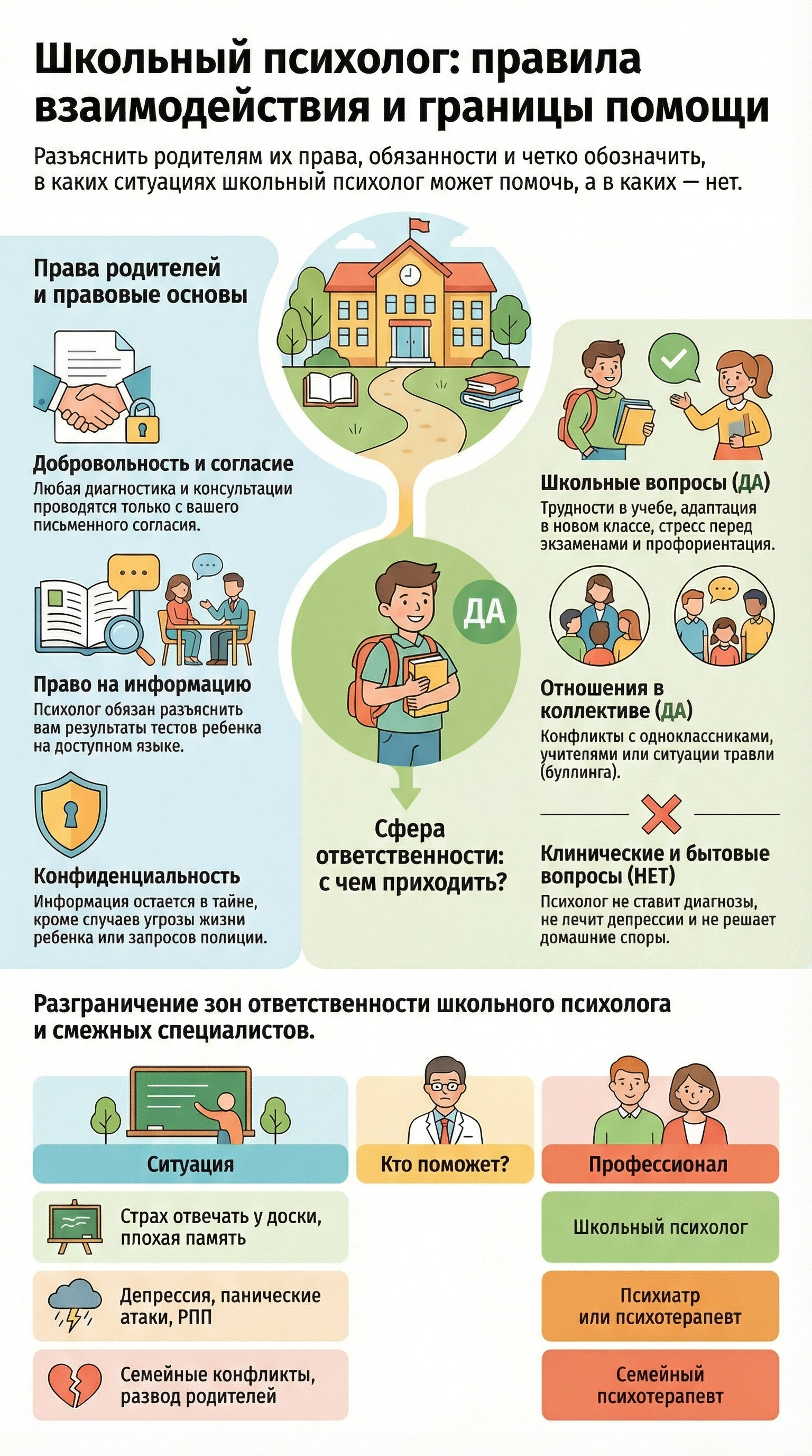 Инфографика работы психолога